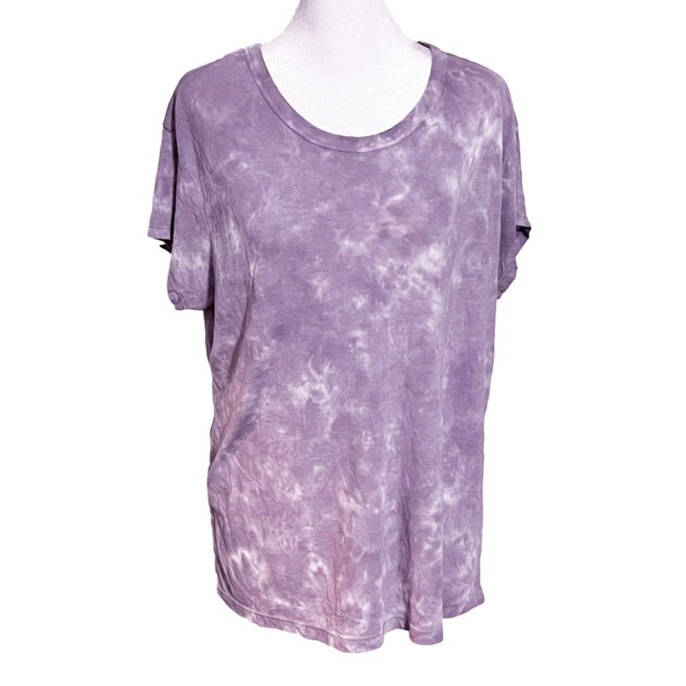 Members Mark Sams Club Luxe Tie Dye Purple & White Women’s Tee (Sz XL)
